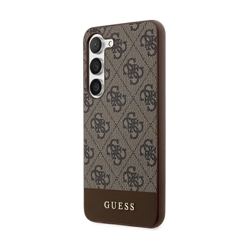 Guess 4G Bottom Stripe Metal Logo Collection - Samsung Galaxy S24+ Case (brown) 2
