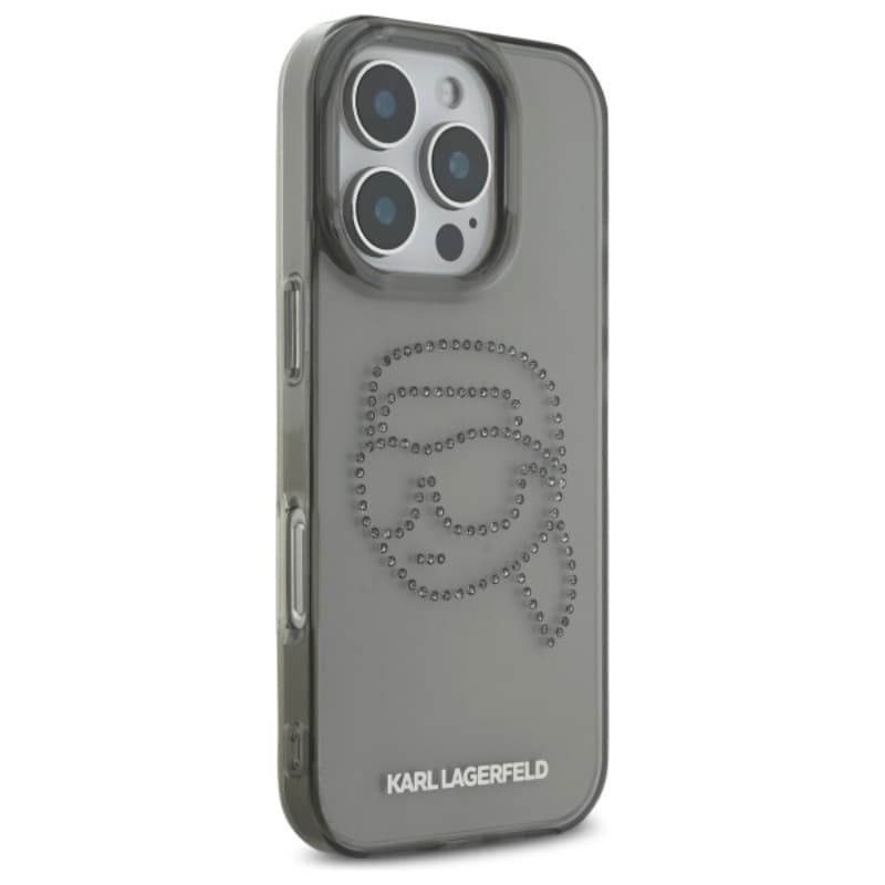 Karl Lagerfeld IML Rhinestones Karl Head - Case for iPhone 16 Pro Max (black) 4