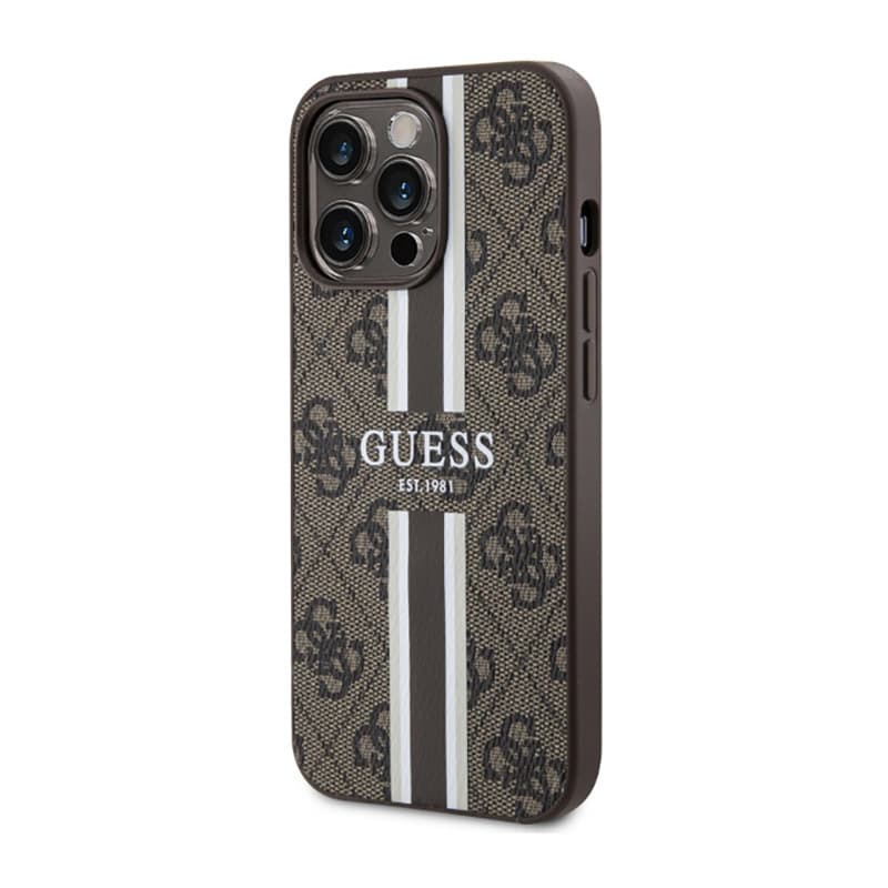 Guess 4G Printed Stripes MagSafe - Case for iPhone 13 Pro Max (Brown) 2