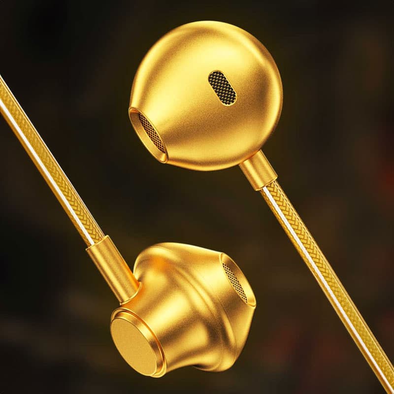 WEKOME YC05 Sakin Series - 3.5 mm jack wired headphones (Gold) 5