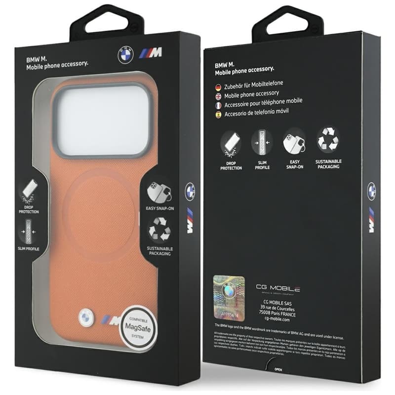 BMW M FW Logo Metal MagSafe - Case for iPhone 17 Pro Max (Orange) 8