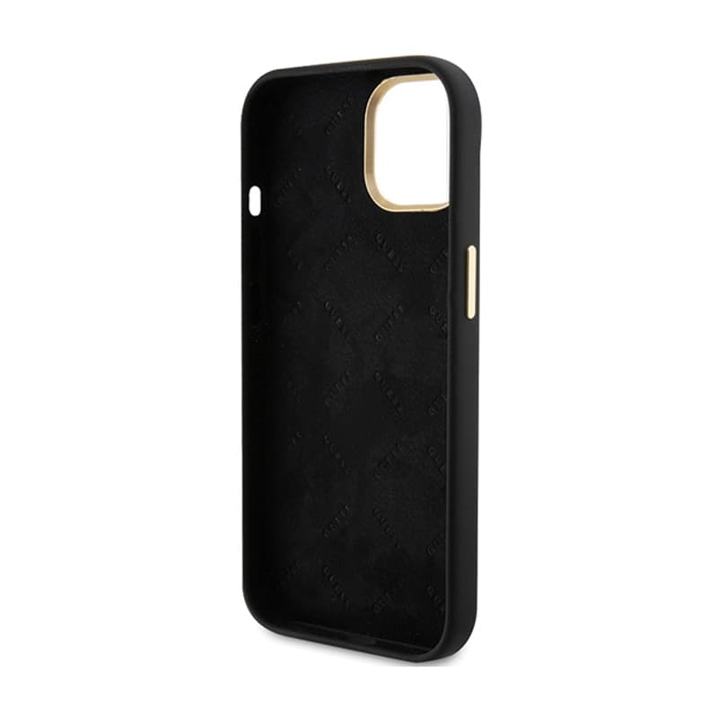 Guess Silicone Script Metal Logo & Frame - iPhone 15 Case (black) 7