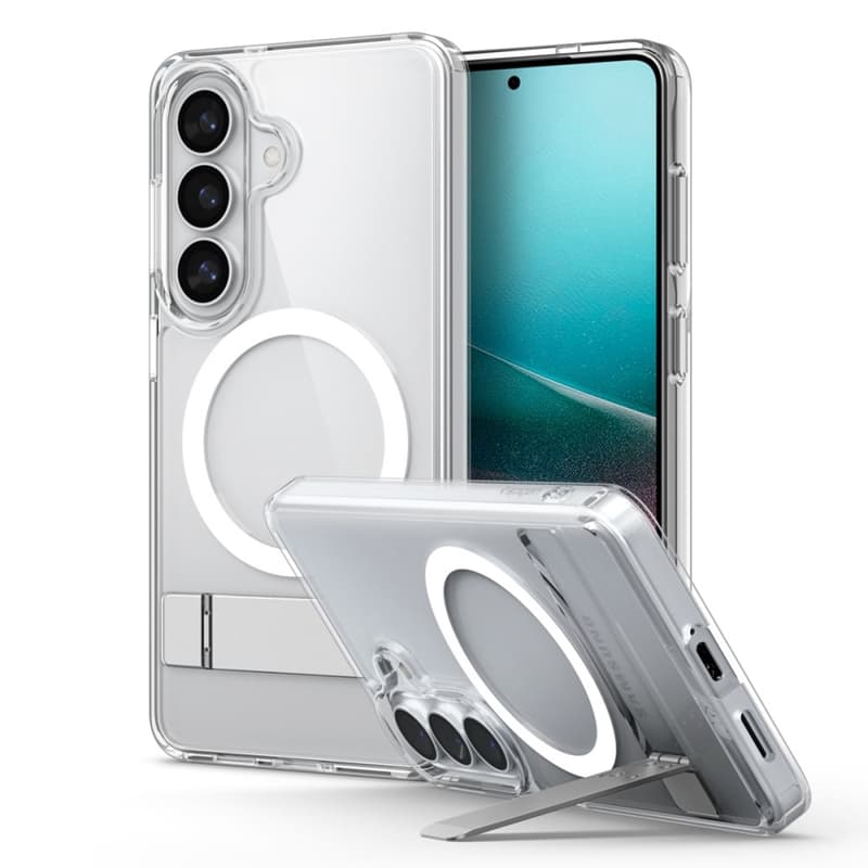 Spigen Ultra Hybrid S Mag MagSafe - Case for Samsung Galaxy S26 (Clear/White) 3