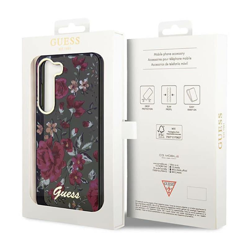 Guess Flower Collection - Case for Samsung Galaxy S23+ (Khaki) 8