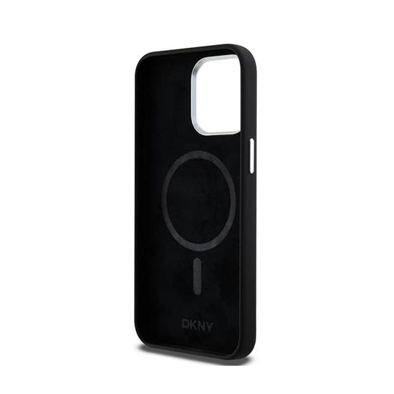 DKNY Liquid Silicone Small Metal Logo MagSafe - Case for iPhone 15 Pro Max (black) 7