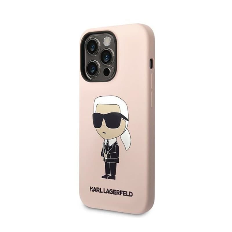 Karl Lagerfeld Silicone NFT Ikonik - Case for iPhone 14 Pro (Pink) 2
