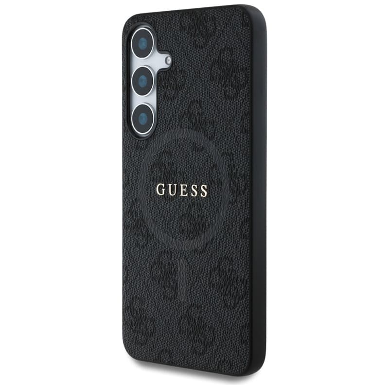 Guess Leather 4G Colored Ring Classic Logo MagSafe - Case for Samsung Galaxy S25+ (black) 2