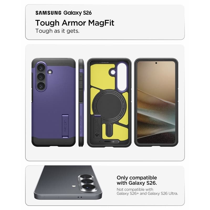 Spigen Tough Armor MagSafe - Case for Samsung Galaxy S26 (Ash Violet) 8