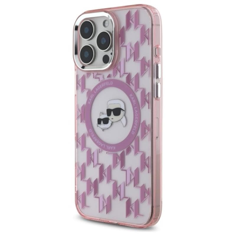 Karl Lagerfeld IML Monogram Karl & Choupette Head MagSafe - Case for iPhone 16 Pro Max (pink) 2