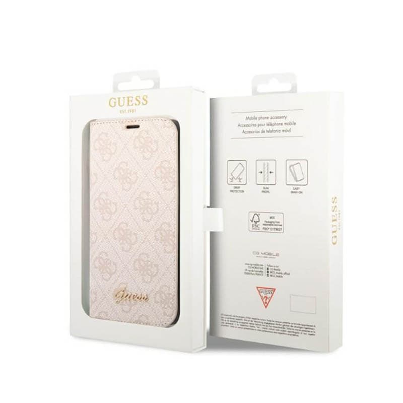 Guess 4G Metal Camera Outline Booktype Case - Case for iPhone 14 Pro Max (Pink) 7