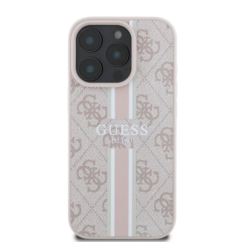 Guess 4G Printed Stripes MagSafe - Case for iPhone 16 Pro (pink) 3