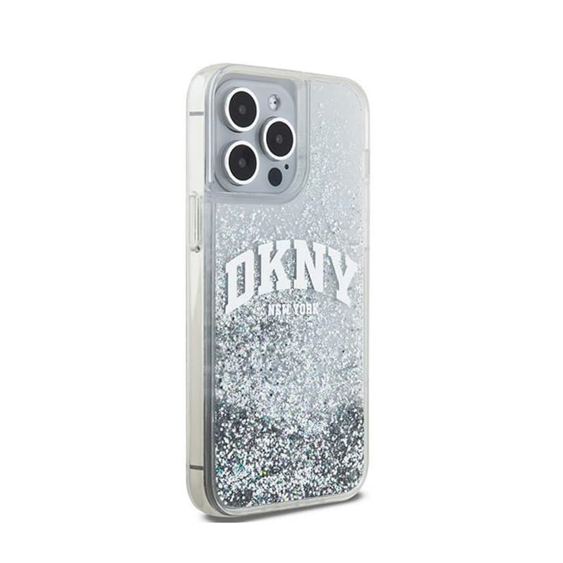 DKNY Liquid Glitter Big Logo - Case for iPhone 15 Pro (white) 4