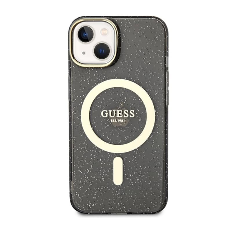 Guess Glitter Gold MagSafe - Case for iPhone 14 (Black) 3