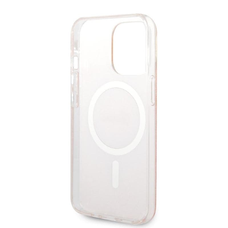 Guess Bundle Pack MagSafe 4G - Set of case for iPhone 13 Pro Max + MagSafe charger (Pink/Gold) 8