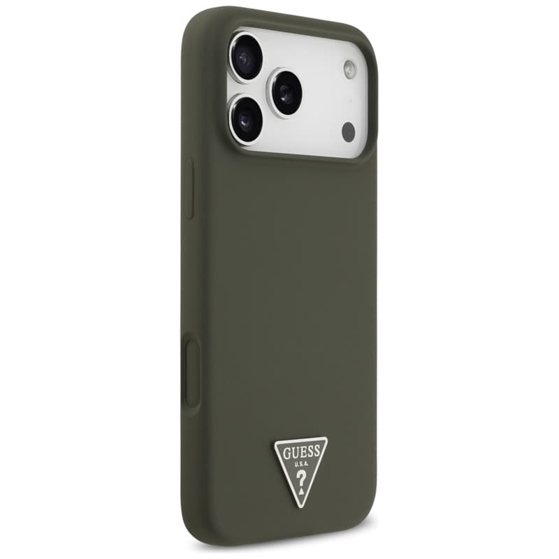 Guess Silicone Triangle Logo MagSafe - Case iPhone 17 Pro Max (khaki) 4