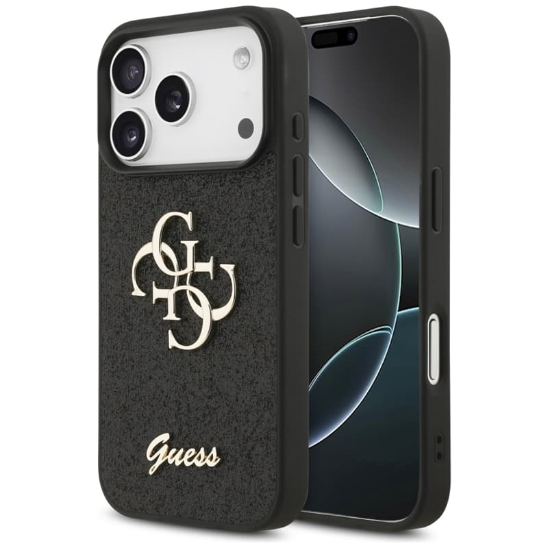 Guess Fixed Glitter Big 4G - Case for iPhone 17 Pro (black)