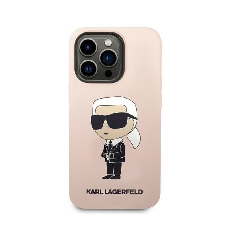 Karl Lagerfeld Silicone NFT Ikonik - Case for iPhone 14 Pro (Pink) 3