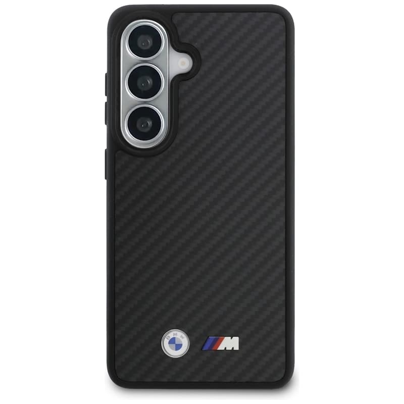 BMW M Kevlar Logo MagSafe - Samsung Galaxy S26 Case (Black) 3