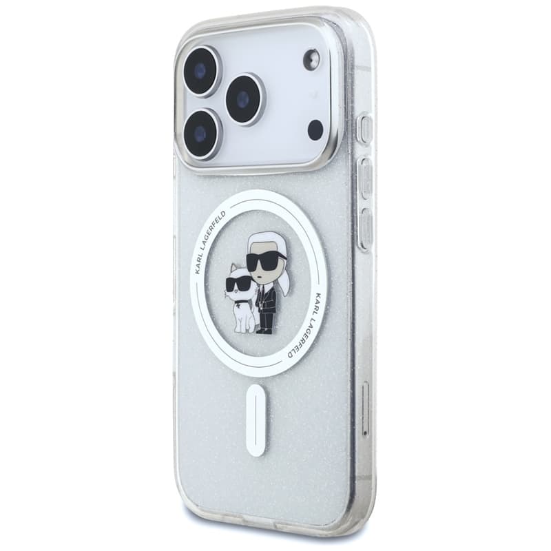 Karl Lagerfeld IML Karl Choupette Glitter MagSafe - Case for iPhone 17 Pro Max (transparent) 2