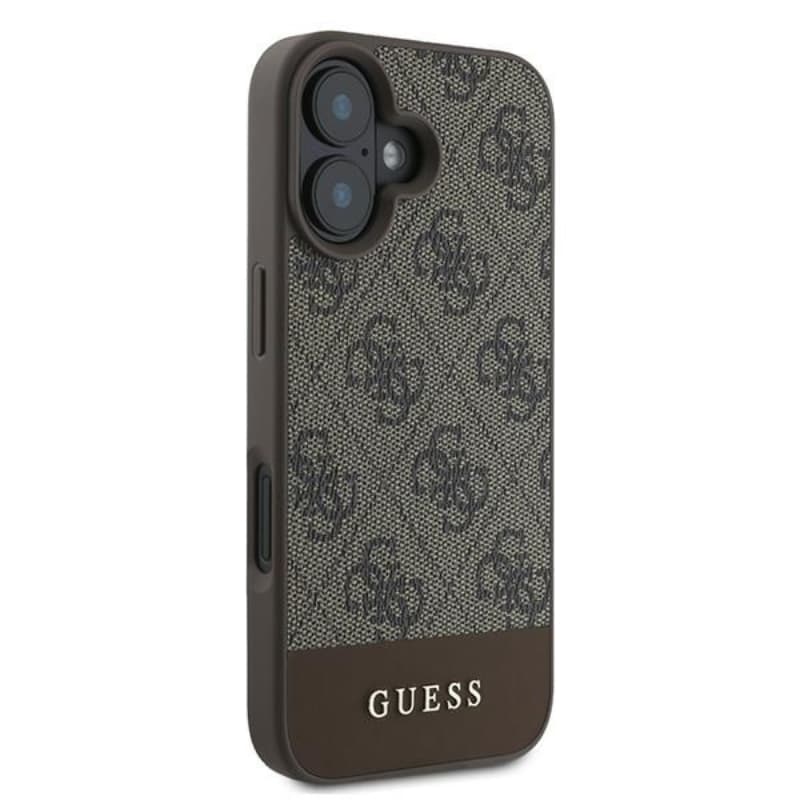 Guess 4G Bottom Stripe - Case for iPhone 16 Plus (brown) 4