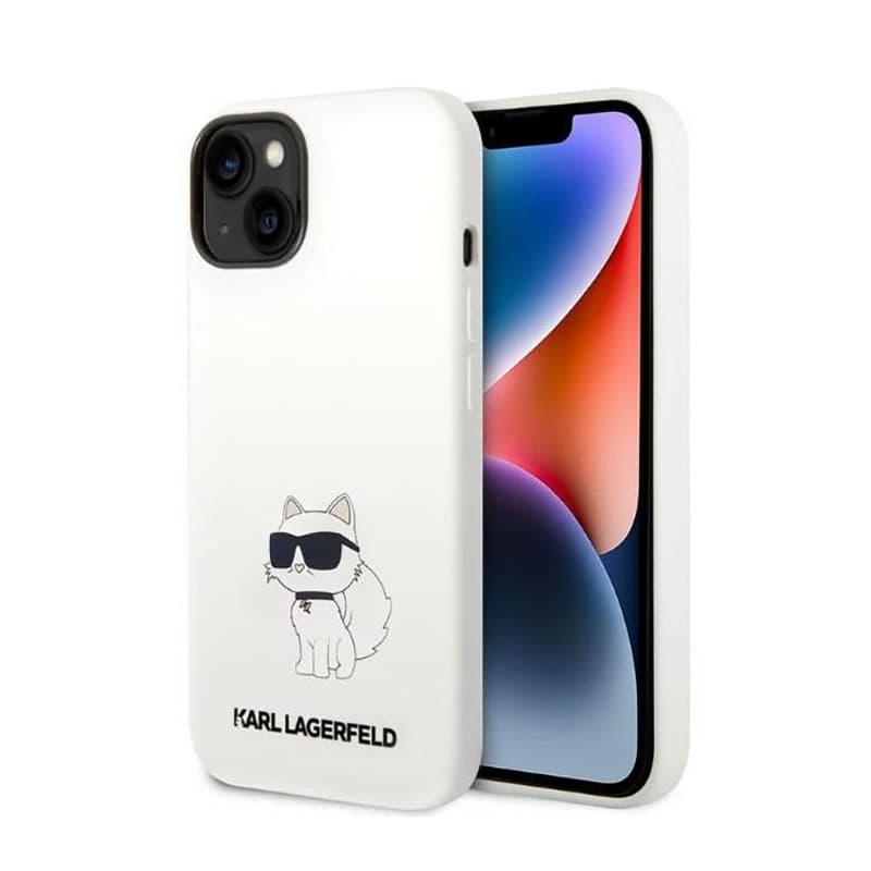 Karl Lagerfeld Silicone NFT Choupette - Case for iPhone 14 Plus (White) 1