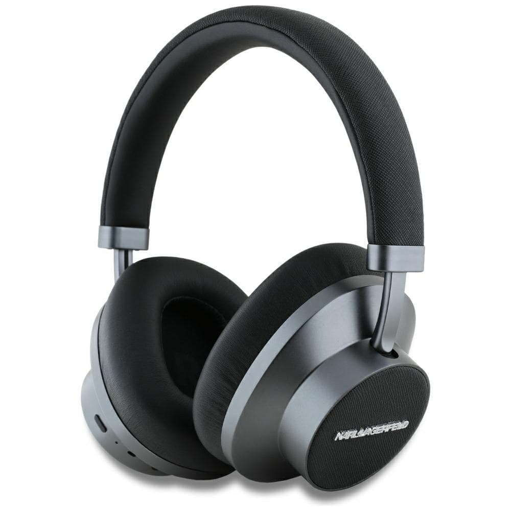 Karl Lagerfeld Saffiano Elongated - Wireless Bluetooth ANC + ENC Over-Ear Headphones (Black)