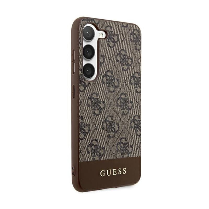 Guess 4G Bottom Stripe Metal Logo Collection - Samsung Galaxy S24+ Case (brown) 4