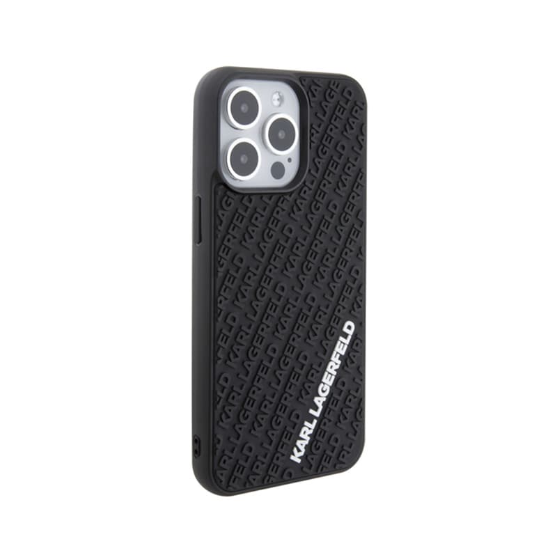 Karl Lagerfeld 3D Rubber Multi Logo - Case for iPhone 15 Pro Max (Black) 4