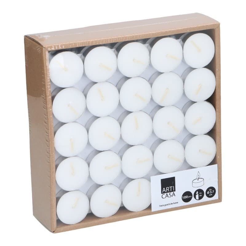 Arti Casa - Tealight candles unscented 100 pcs
