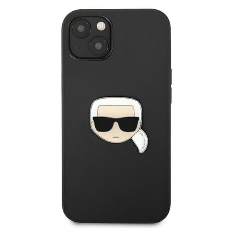 Karl Lagerfeld PU Leather Karl's Head Metal - Case for iPhone 13 mini (Black) 3