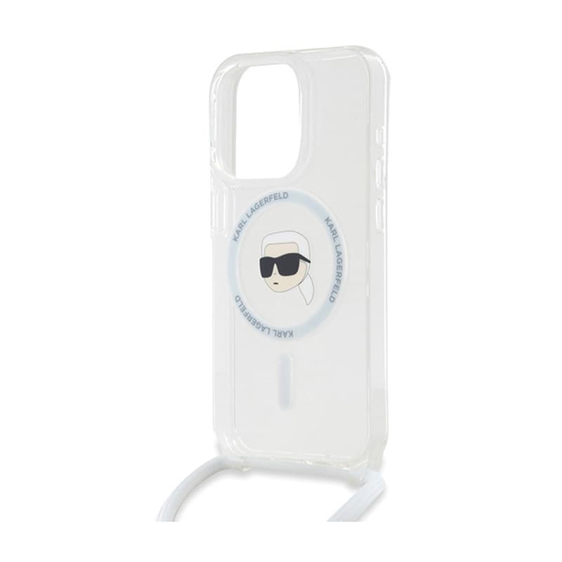Karl Lagerfeld Crossbody IML Karl Head MagSafe - iPhone 15 Pro Max Case (Transparent) 5