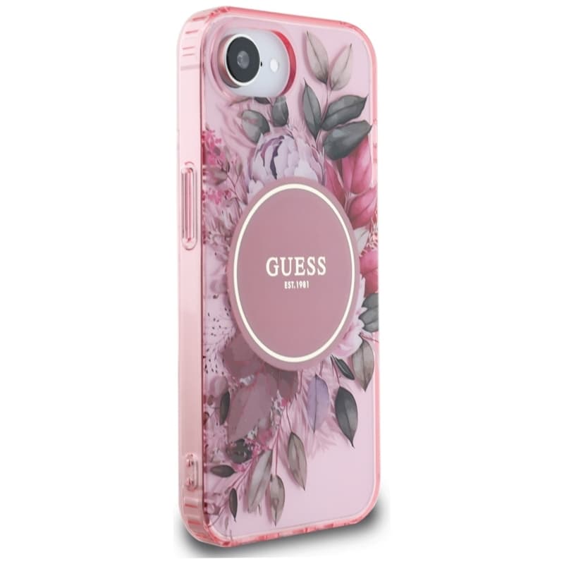 Guess IML Flowers MagSafe - Case for iPhone 16e (pink) 4