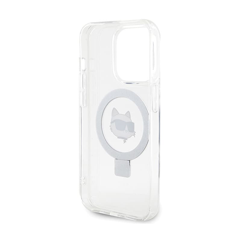Karl Lagerfeld Ring Stand Choupette Head MagSafe - iPhone 15 Pro Max Case (white) 7