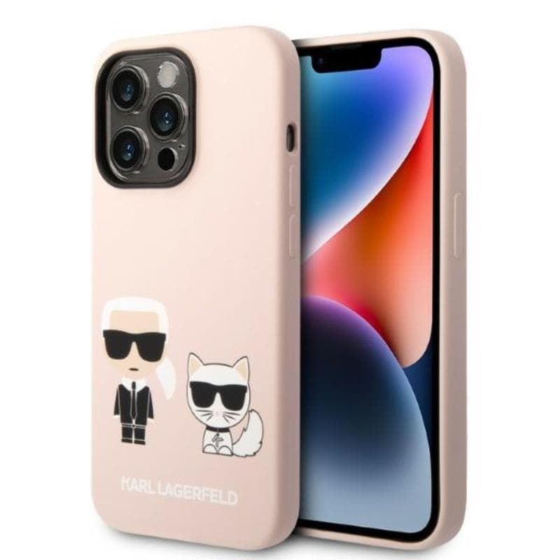 Karl Lagerfeld Liquid Silicone Karl & Choupette MagSafe - Case for iPhone 14 Pro Max (Pink) 1