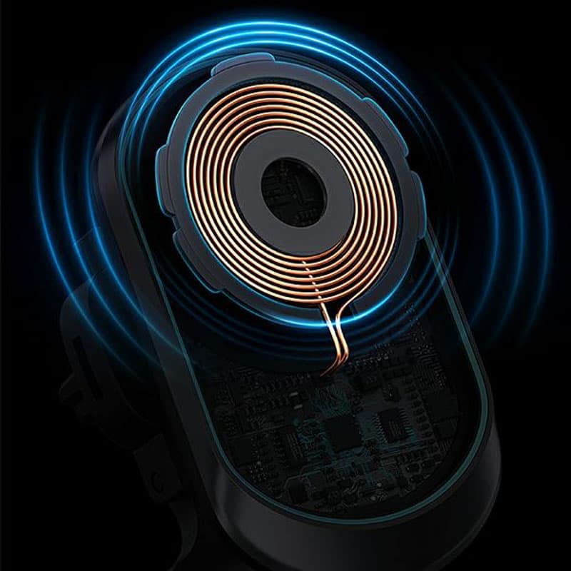 USAMS US-CD182 - Magnetic car holder with 15W wireless charging (Black) 6