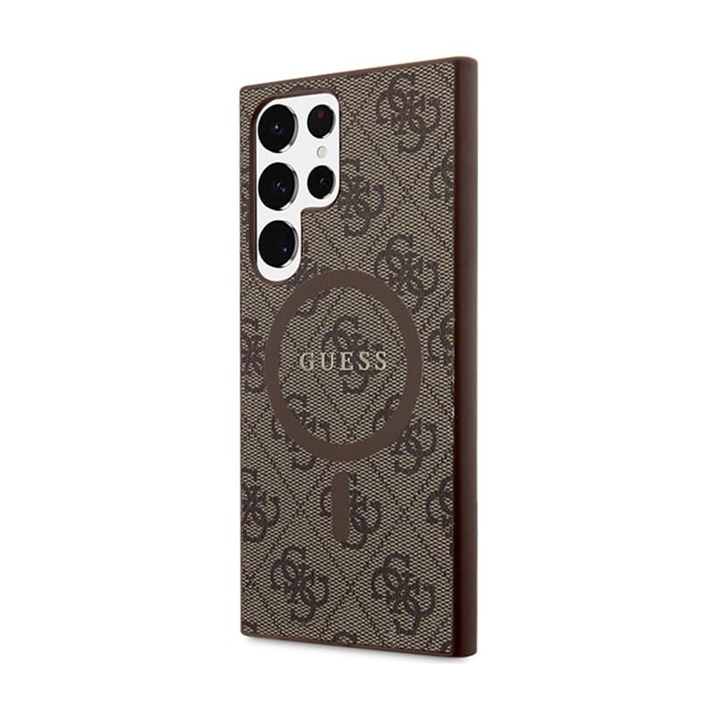Guess 4G Collection Leather Metal Logo MagSafe - Case Samsung Galaxy S24 Ultra (Brown) 2
