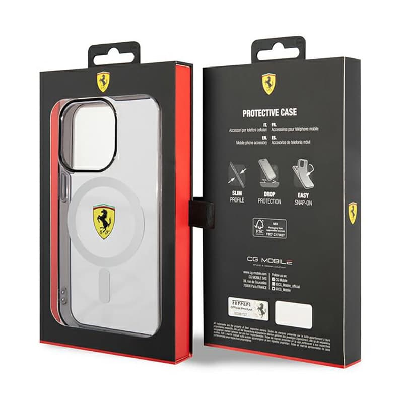 Ferrari Outline Magsafe - Case for iPhone 14 Pro Max (Transparent) 8