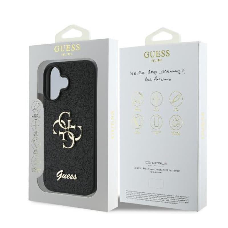 Guess Fixed Glitter Big 4G - Case for iPhone 16 Plus (black) 8