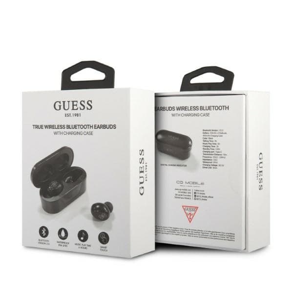 Guess True Wireless Earphones BT5.0 5H - TWS Earphones + Charging Case (Black) 3