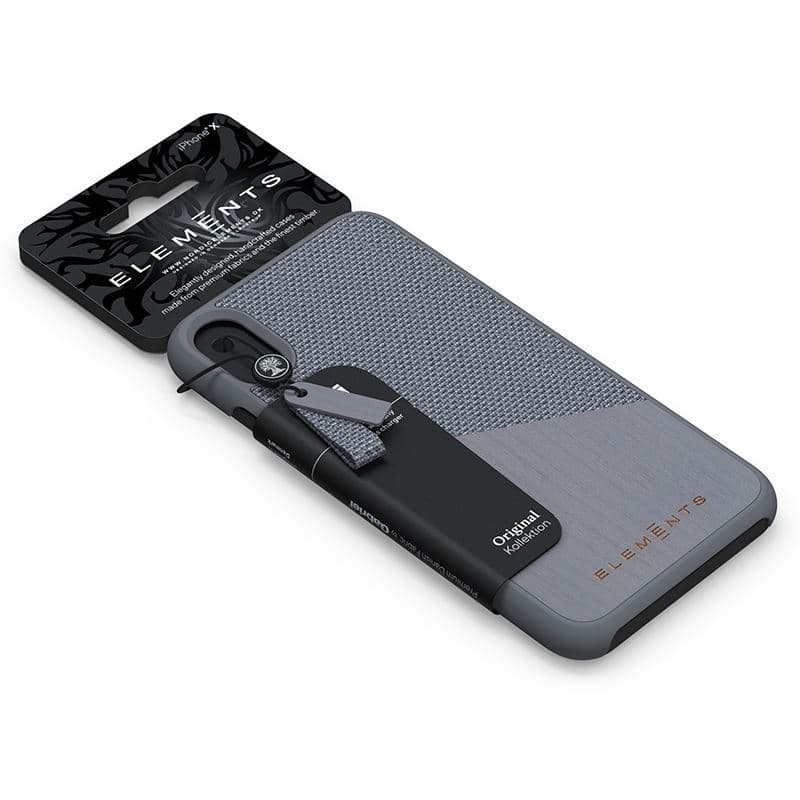 Nordic Elements Original Hel - Case for iPhone XR with real maple wood (Mid Grey) 5