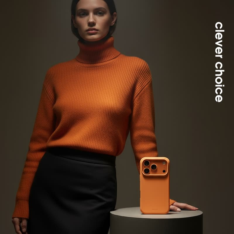 Crong Color Cover Magnetic - MagSafe iPhone 17 Pro Case (Orange) 8