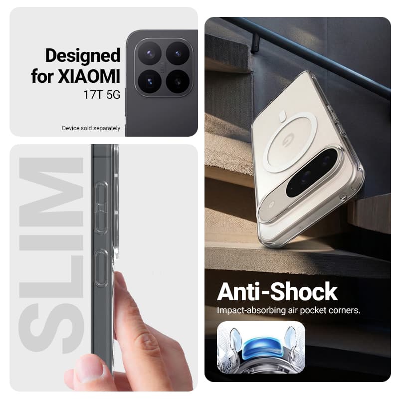 Crong Hybrid Clear Magnetic - MagSafe Xiaomi 17T Case (transparent) 3