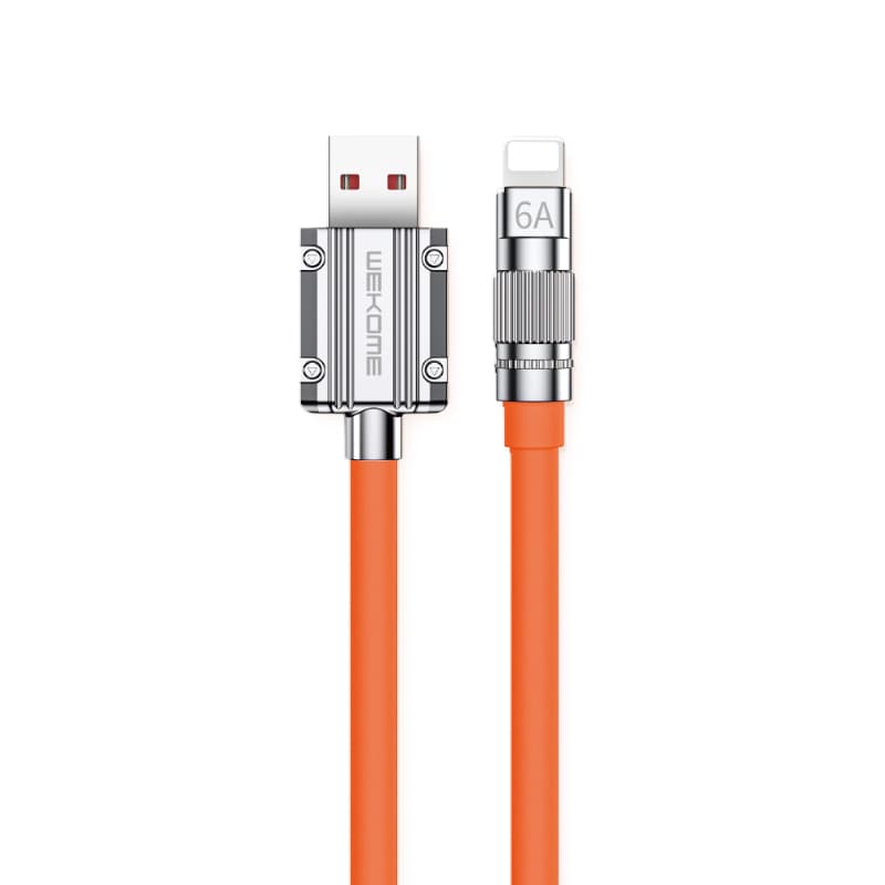 WEKOME WDC-186 Wingle Series - USB-A to Lightning Fast Charging Connection Cable 1 m (Orange) 1