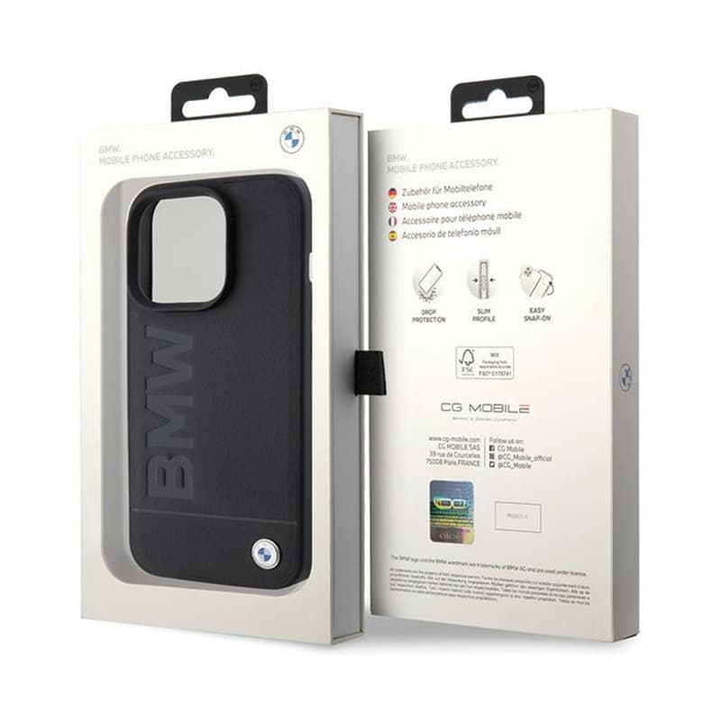 BMW Leather Hot Stamp MagSafe - Case for iPhone 15 Pro (black) 8