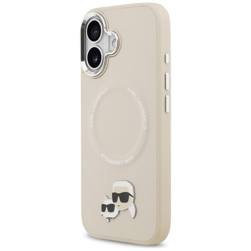 Karl Lagerfeld Karl & Choupette Pins MagSafe - Case for iPhone 17 (beige) 2