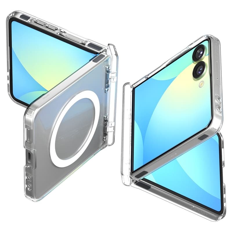Spigen Ultra Hybrid Pro Mag MagSafe - Case for Samsung Galaxy Z Flip 7 (Clear/White)