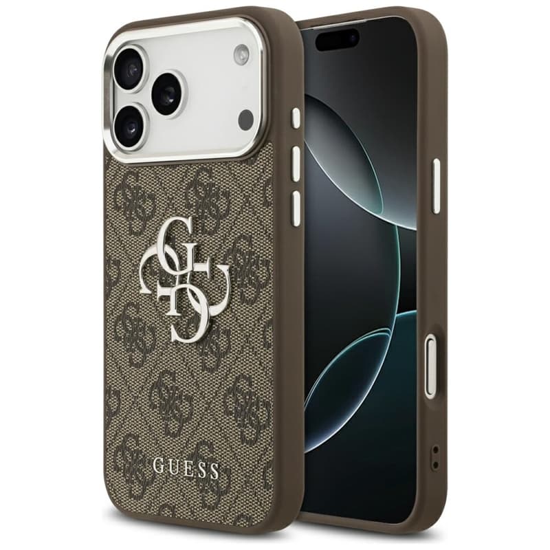 Guess 4G Big 4G Classic Logo - Case iPhone 17 Pro Max (Brown / Silver) 1