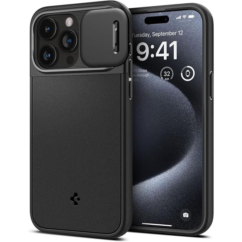 Spigen Optik Armor Mag MagSafe - Case for iPhone 15 Pro (Black)