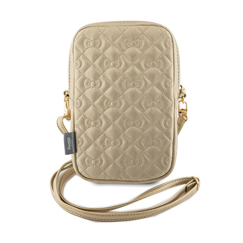 Hello Kitty Quilted Bows Strap - Crossbody bag for phone (gold) 4