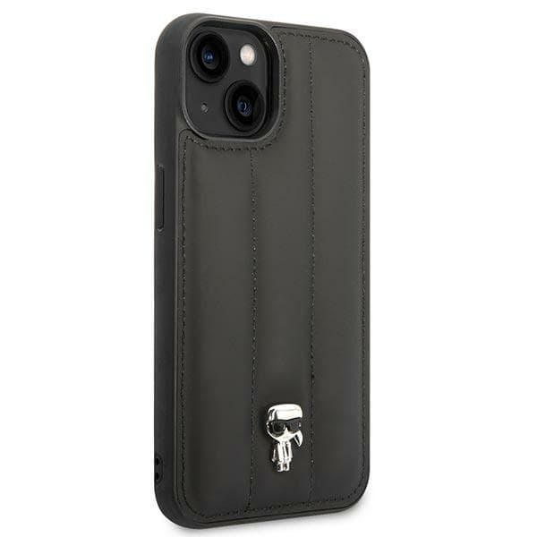 Karl Lagerfeld Quilted Puffy Ikonik Pin  Case iPhone 14 Plus (Black) 4